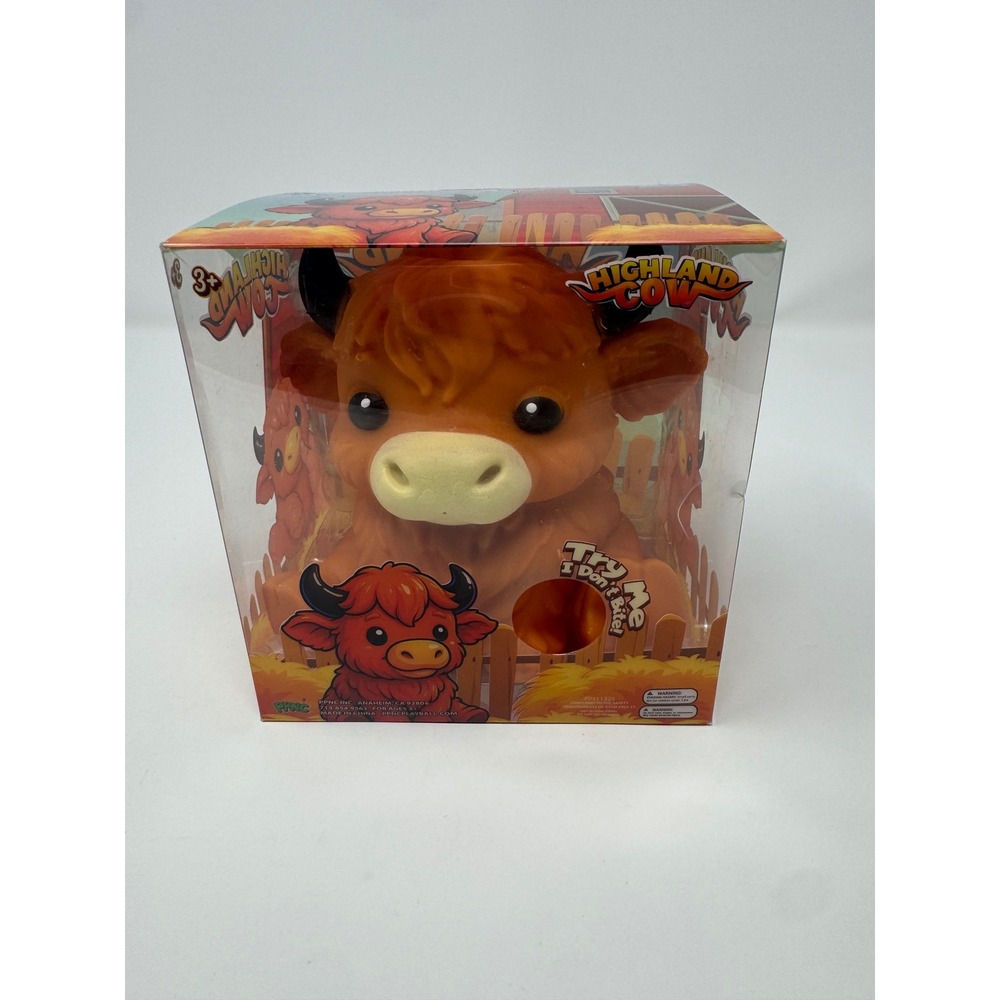 Highland Cow Squishy Five Below Viral PPNC Sensory Toy NEW IN BOX